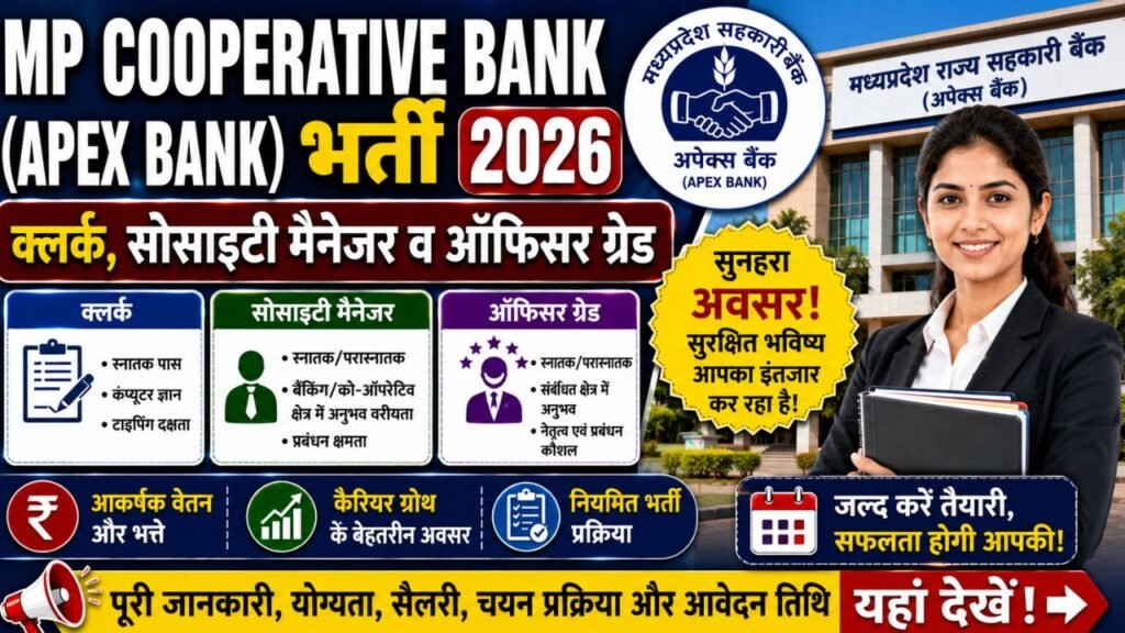 MP Cooperative Bank (Apex Bank) भर्ती 2026