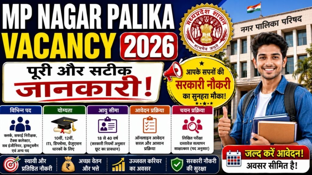 MP Nagar Palika Vacancy 2026