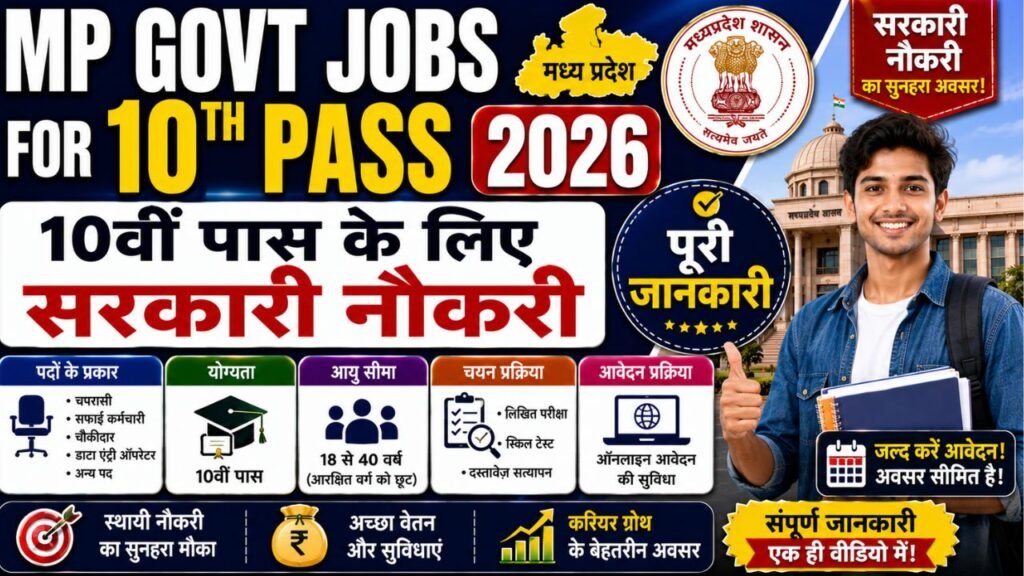 MP Govt Jobs for 10th Pass 2026