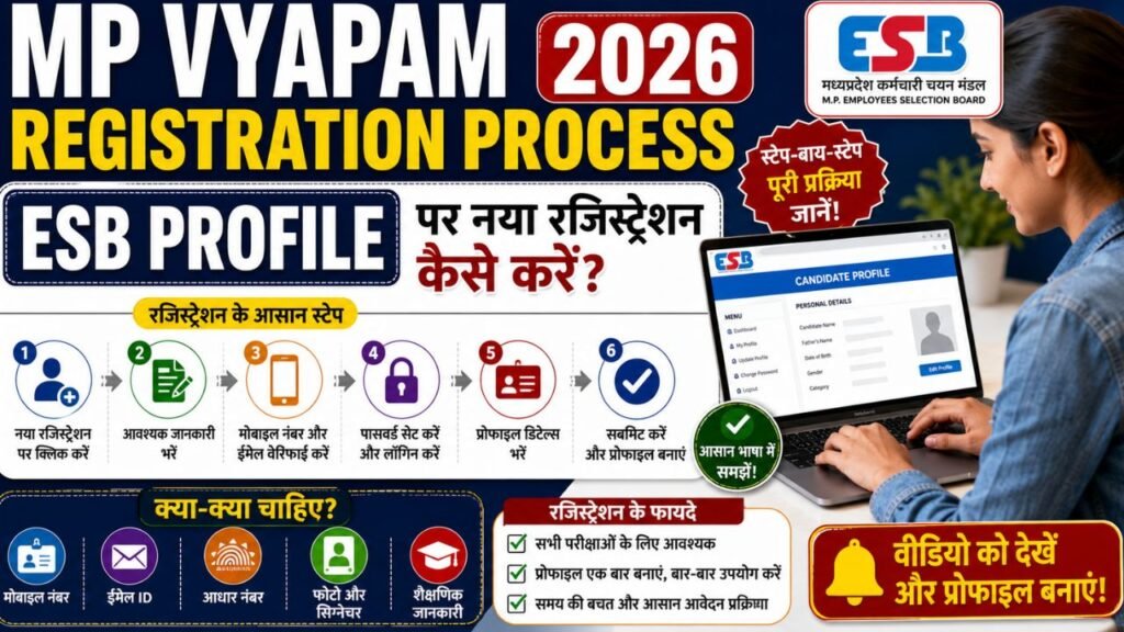 MP Vyapam Registration Process 2026