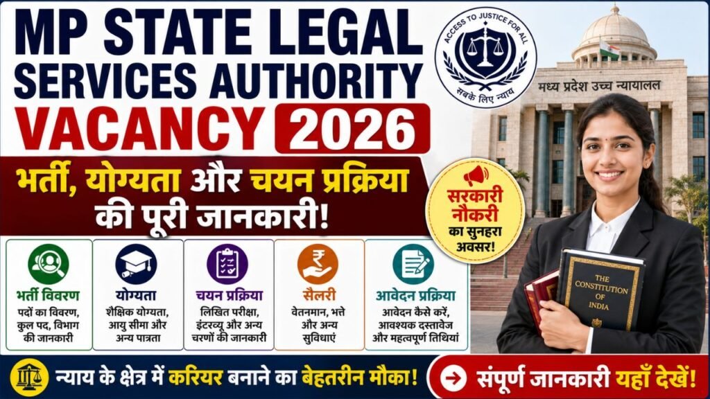 MP State Legal Services Authority Vacancy 2026