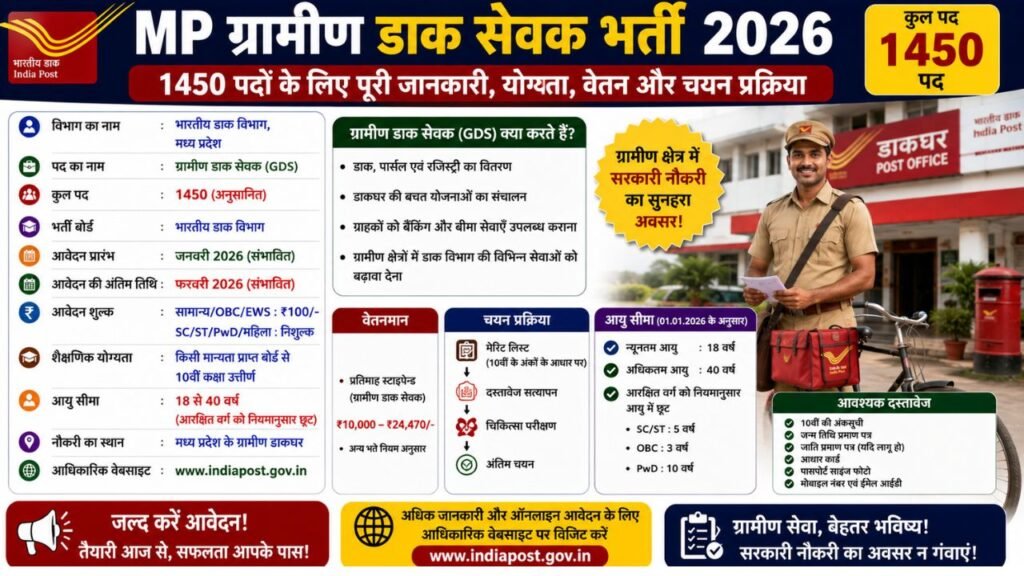 MP Garmin Dak Sevak Bharti 2026